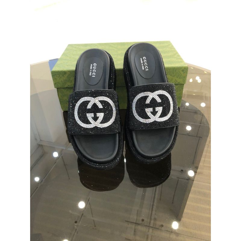 g*u*i double g Di*m*nd shinny platform black