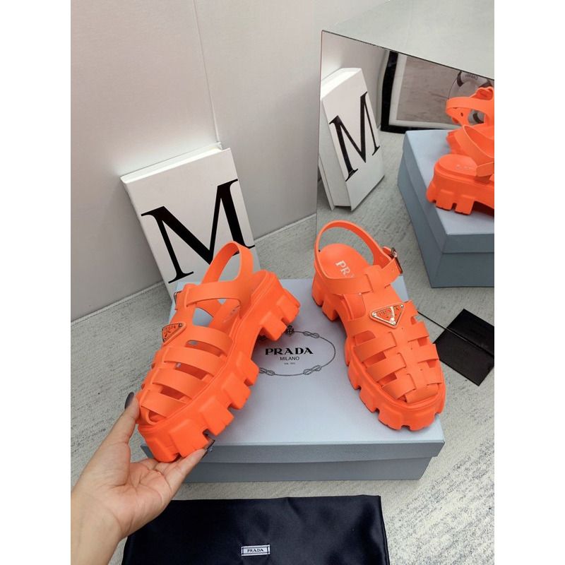 Pra*a foam rubber sandals orange