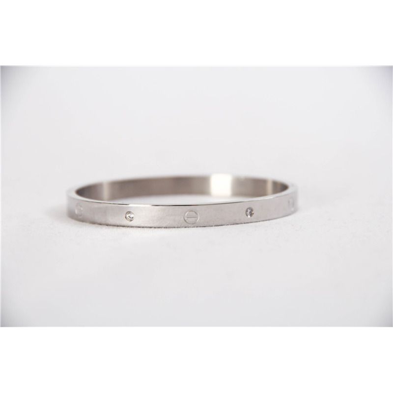 cartier love 6 Di*m*nd bangle silver bracelet