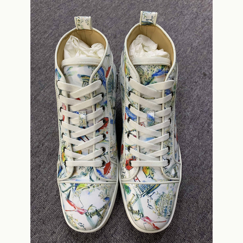 ch**an louboutin S*per perfect l**is junior high-top trainers