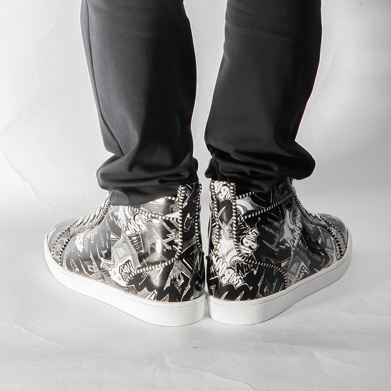 ch**an louboutin S*per perfect flat leather sneakers(black)