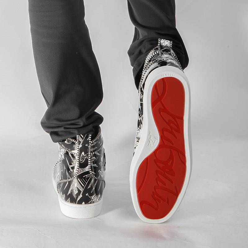 ch**an louboutin S*per perfect flat leather sneakers(black)