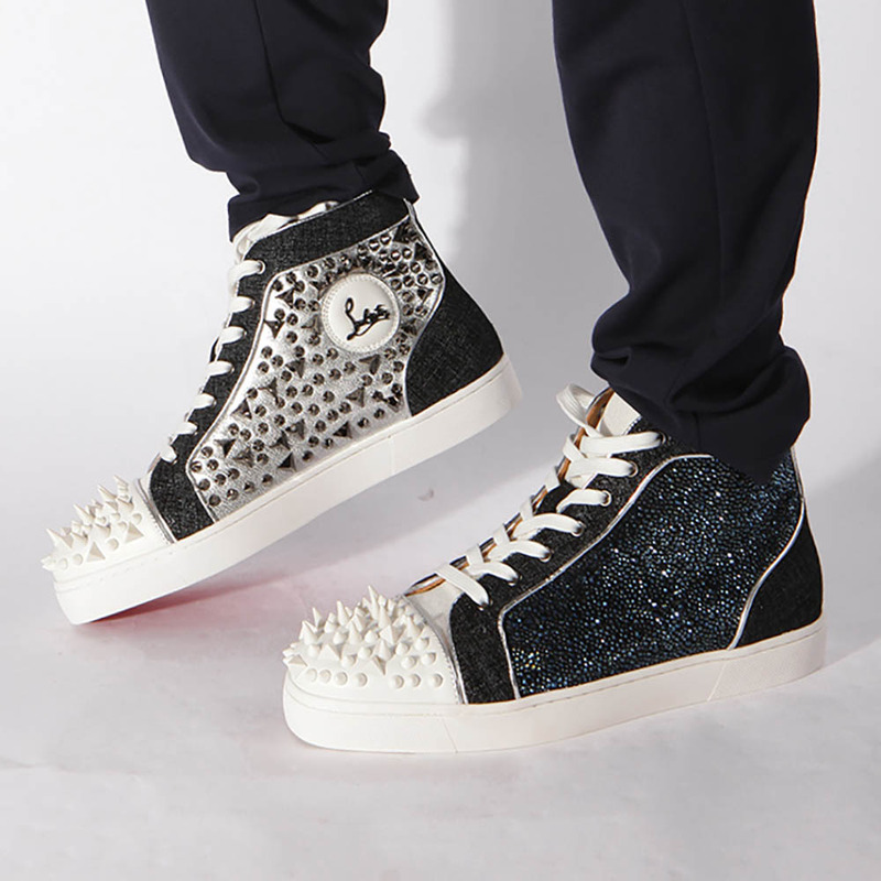 [made  to order] ch**an louboutin S*per perfect no limit sneaker in version multi&fishnet
