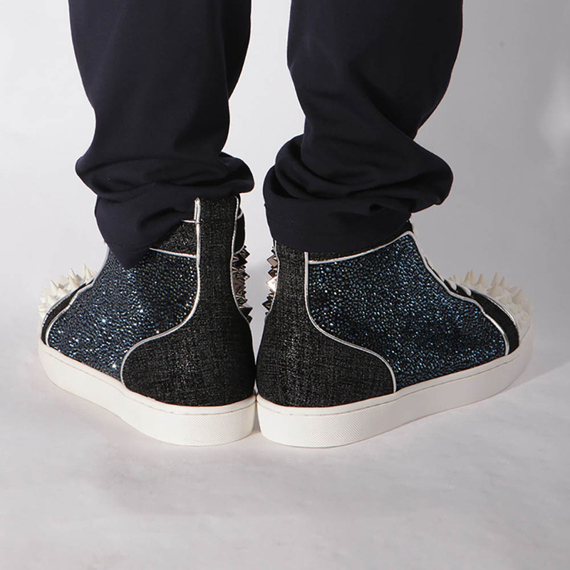 [made  to order] ch**an louboutin S*per perfect no limit sneaker in version multi&fishnet