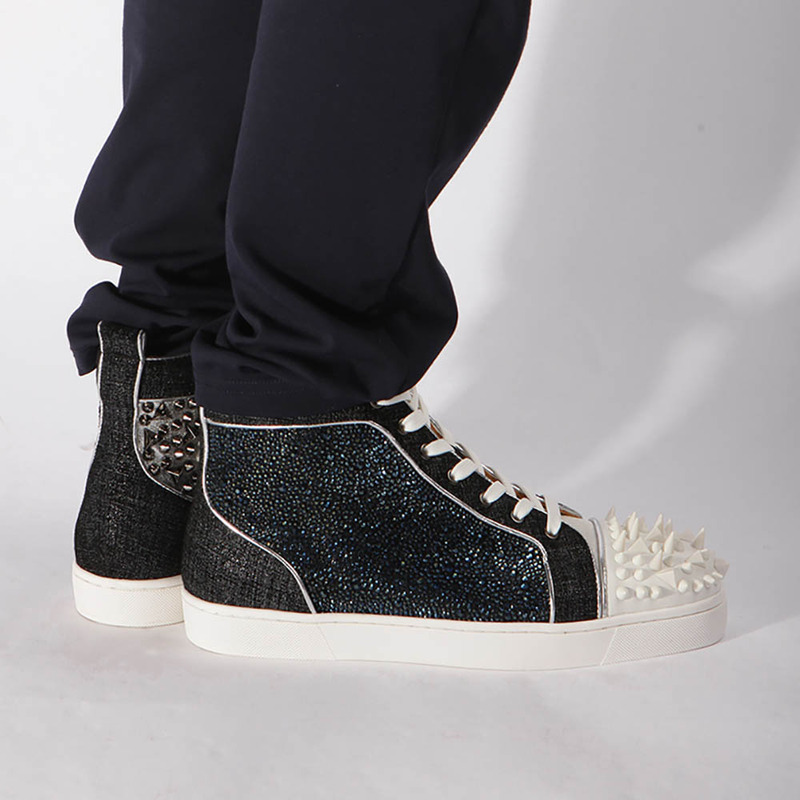 [made  to order] ch**an louboutin S*per perfect no limit sneaker in version multi&fishnet