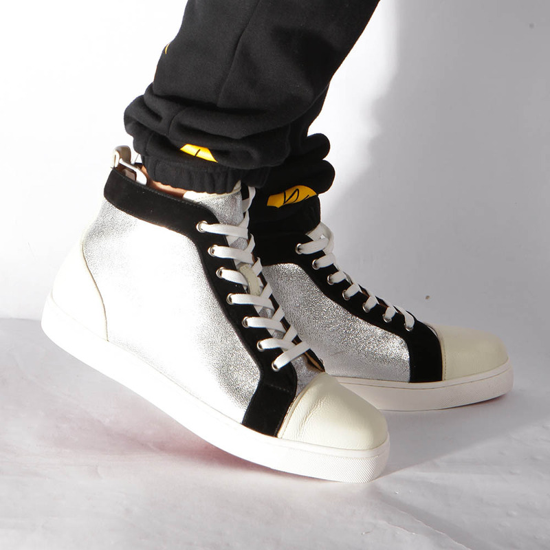 [made  to order] ch**an louboutin S*per perfect l**is orlato flat jumbo high-top sneaker