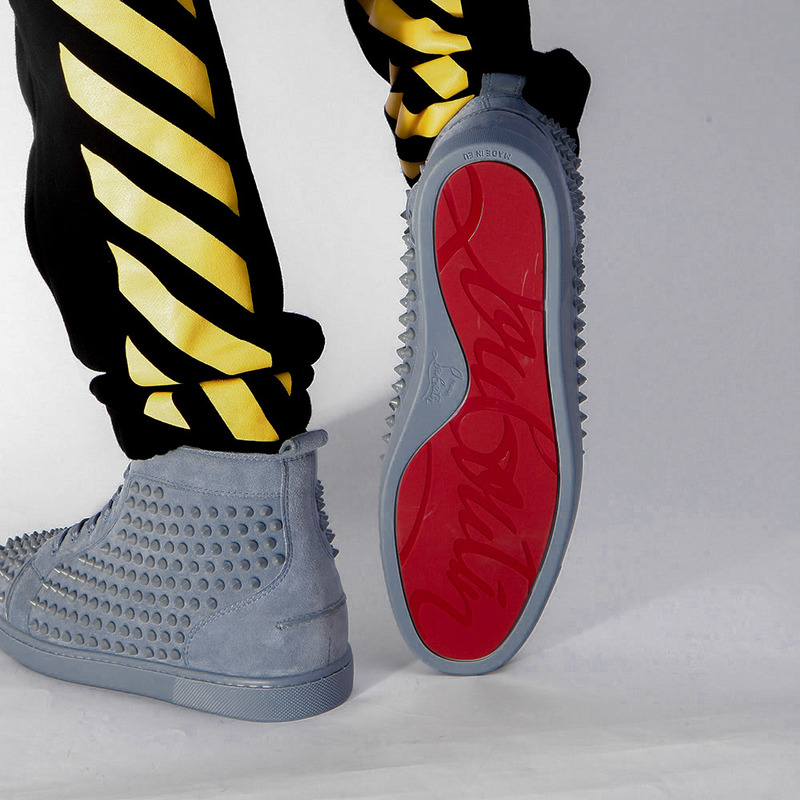 made-to-order!!! Ch**an louboutin limited version l**is spikes men