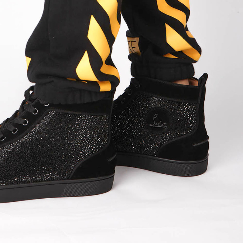 large stock!!! ch**an louboutin S*per perfect l**is strass black men