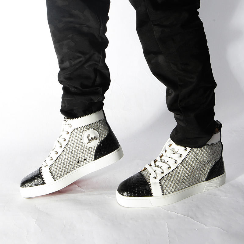 [made  to order] ch**an louboutin S*per perfect l**is orlato nappa black white sneakers