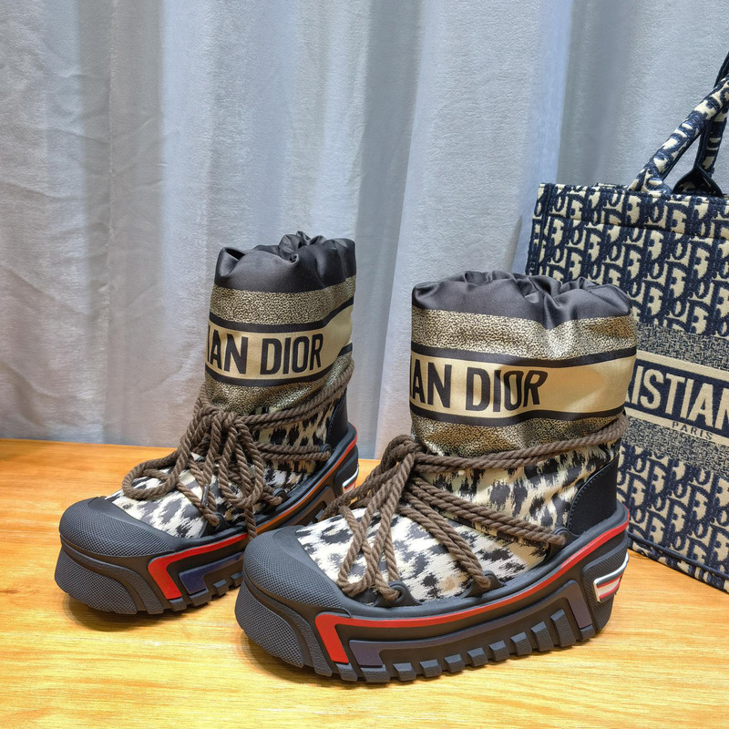 D*or alps snow ankle boot beige multicolor mizza shiny nylon