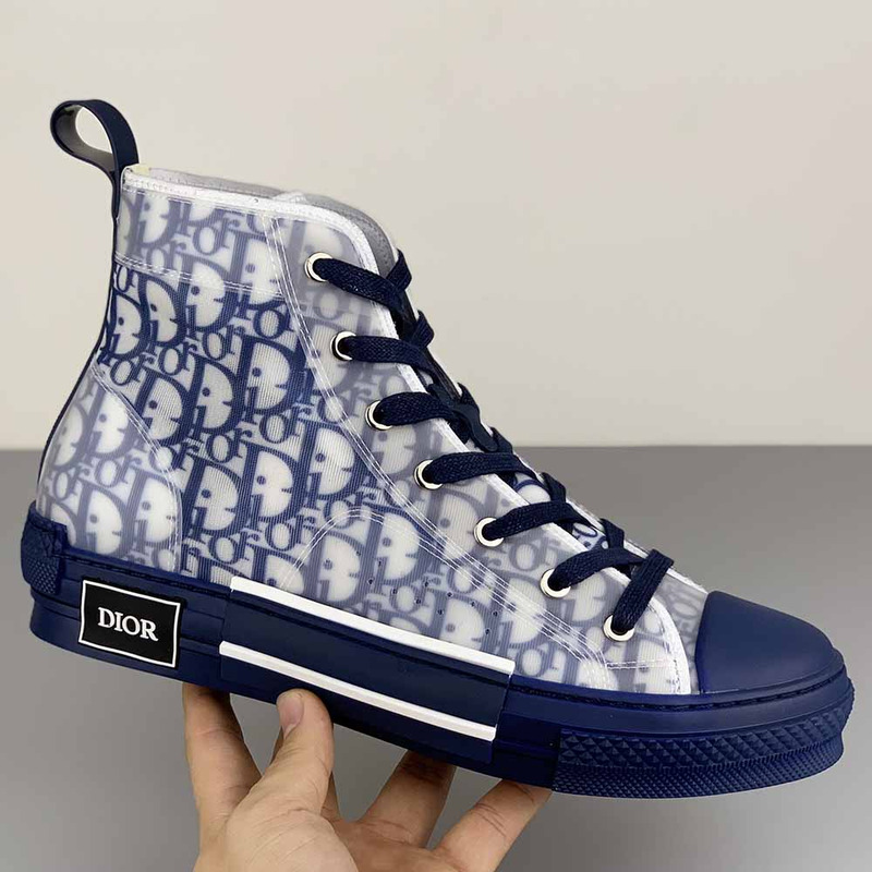 D*or b23 high top sneakers in blue D*or oblique