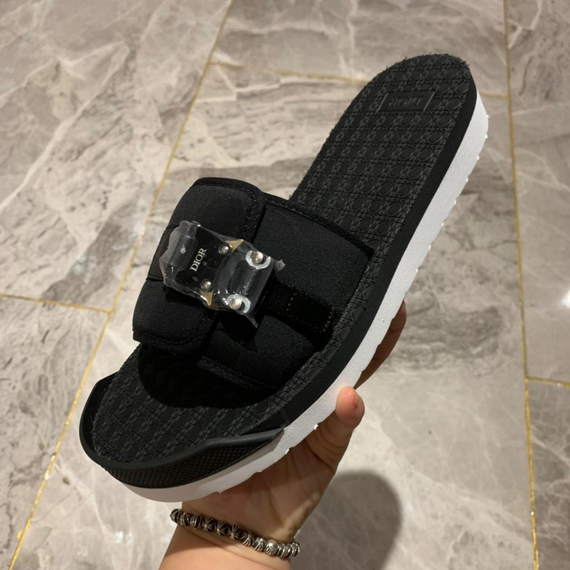 D*or black neoprene slippers