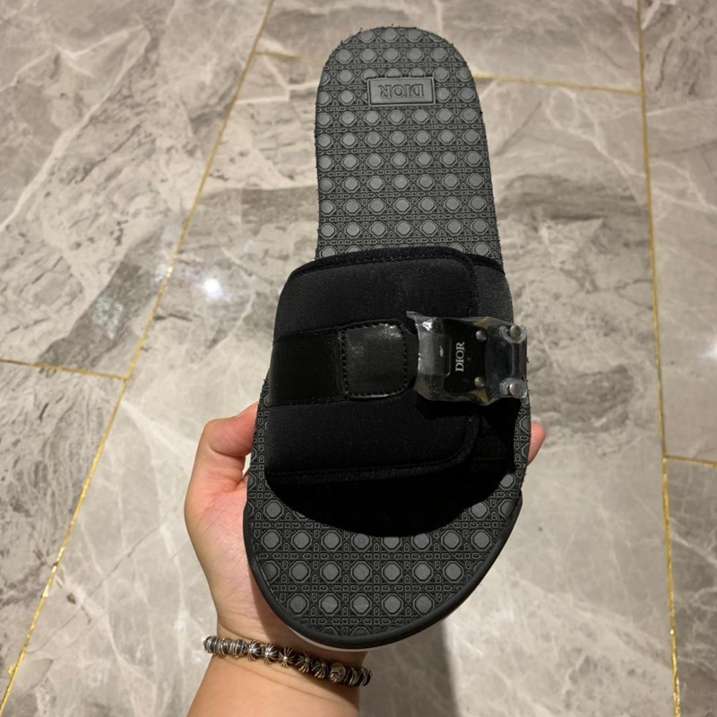 D*or black neoprene slippers