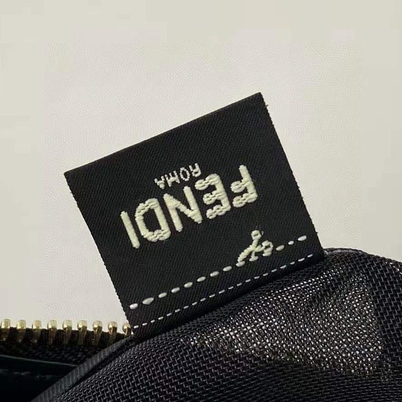 F**di mesh large flat pouch black