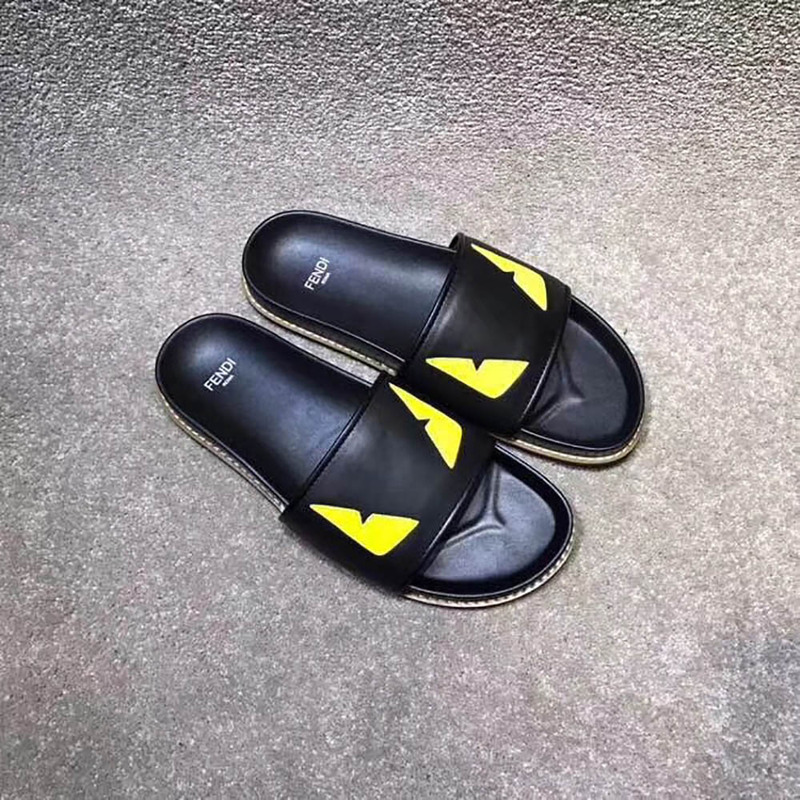 F**di inspired monster eyes sandals