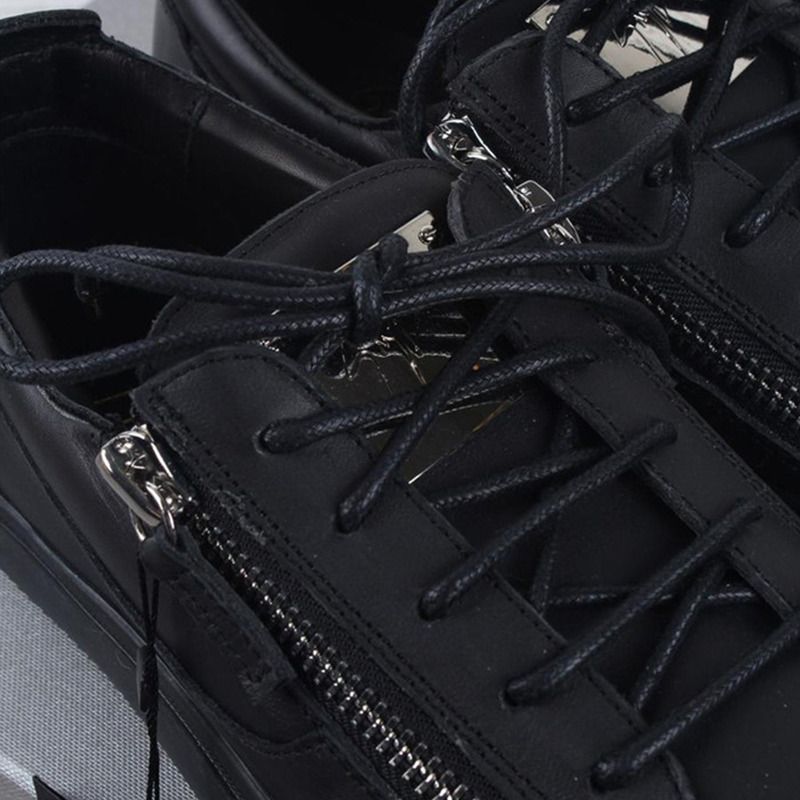 Giuseppe Zanotti Low Top Leather Black Sneakers