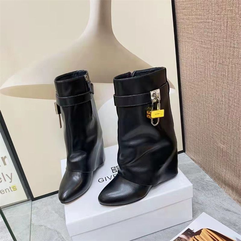 Givenchy SHARK LOCK PANT BOOTS IN LEATHER