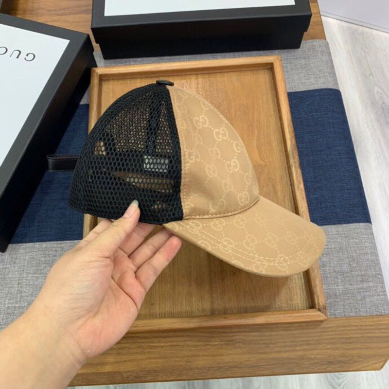 G*u*i canvas and mesh baseball cap