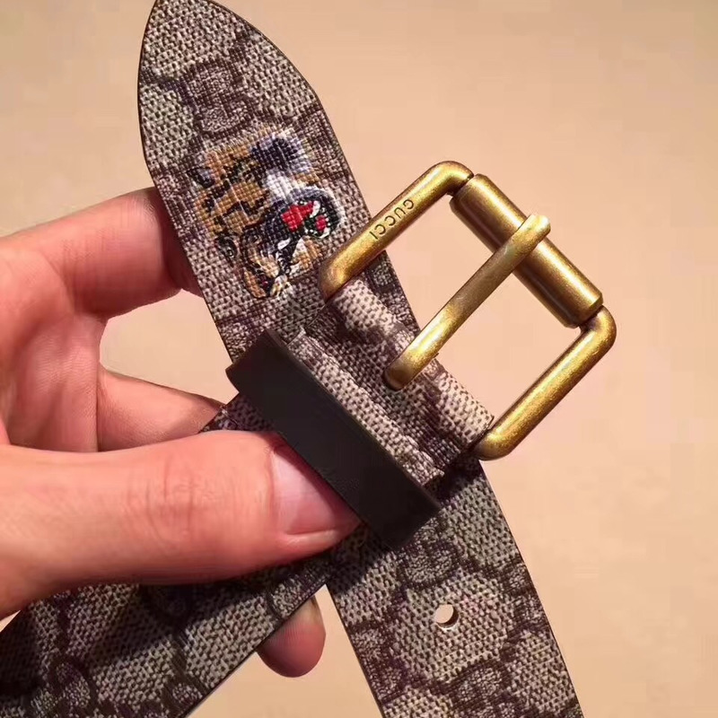 G*u*i canvas tiger print belt