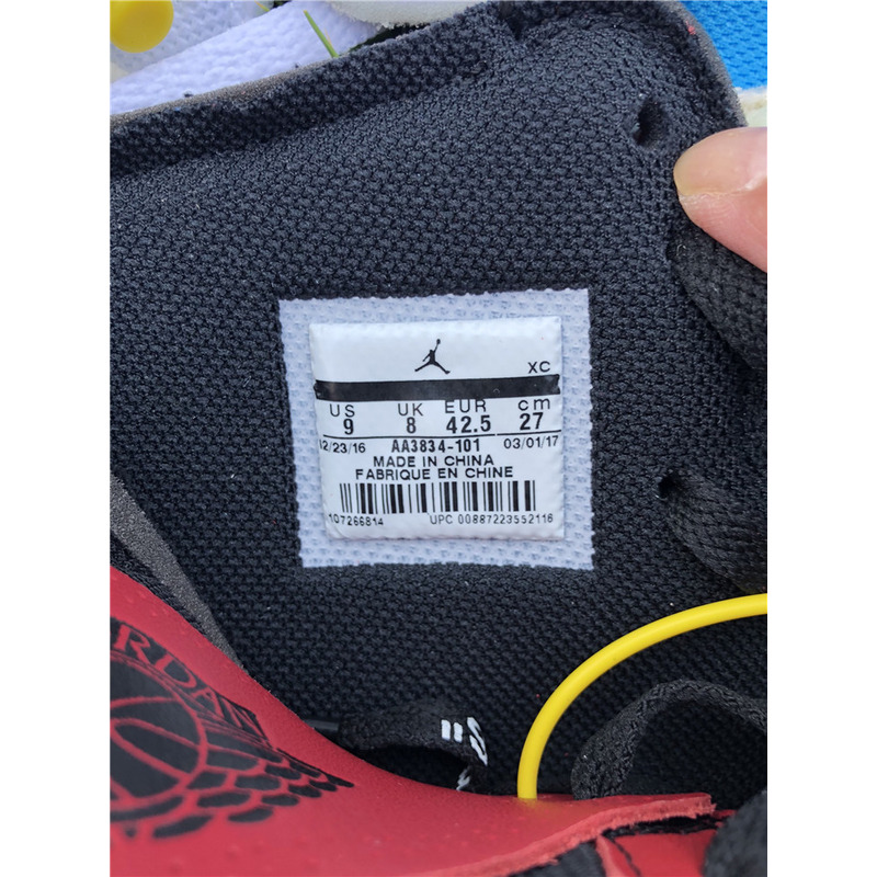 OFF White & NK x Air Jordan 1 GS 1985 Red Sneakers Men Women