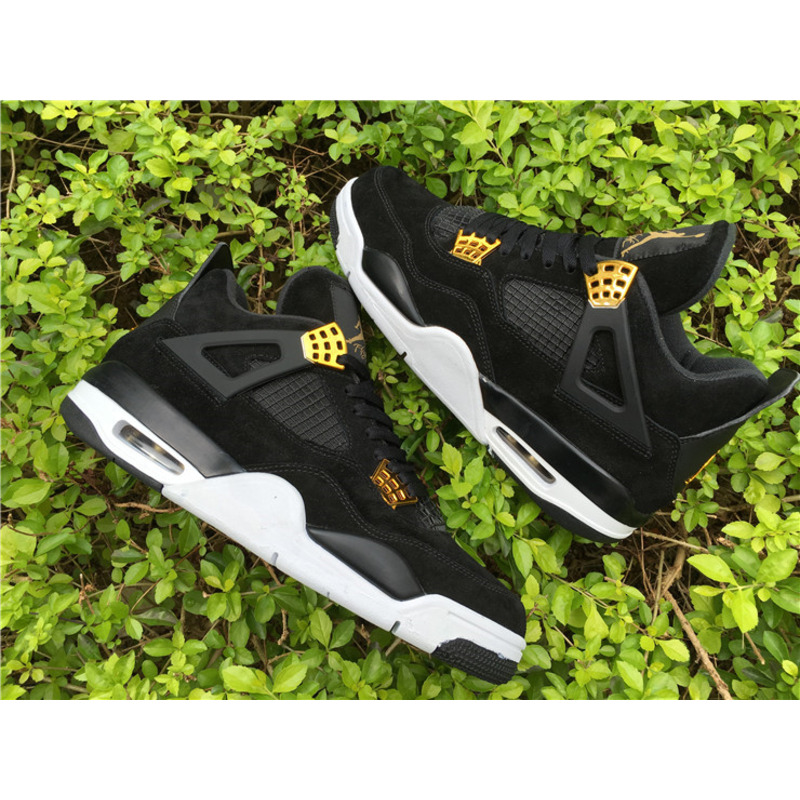 Air Jordan 4"Black Suede"308497 032 Sneakers Men
