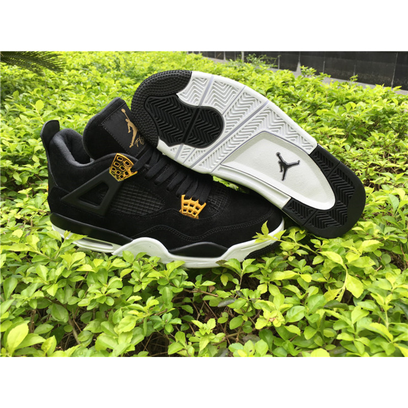 Air Jordan 4"Black Suede"308497 032 Sneakers Men