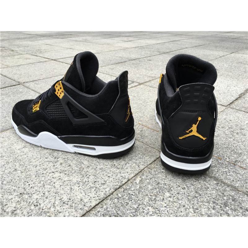 Air Jordan 4"Black Suede"308497 032 Sneakers Men