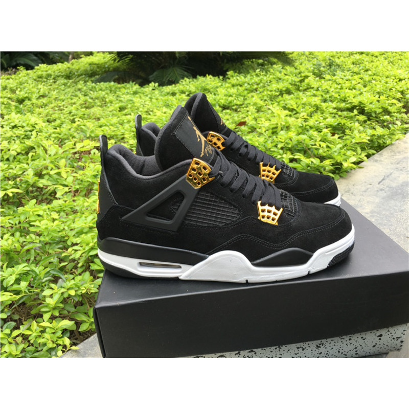 Air Jordan 4"Black Suede"308497 032 Sneakers Men
