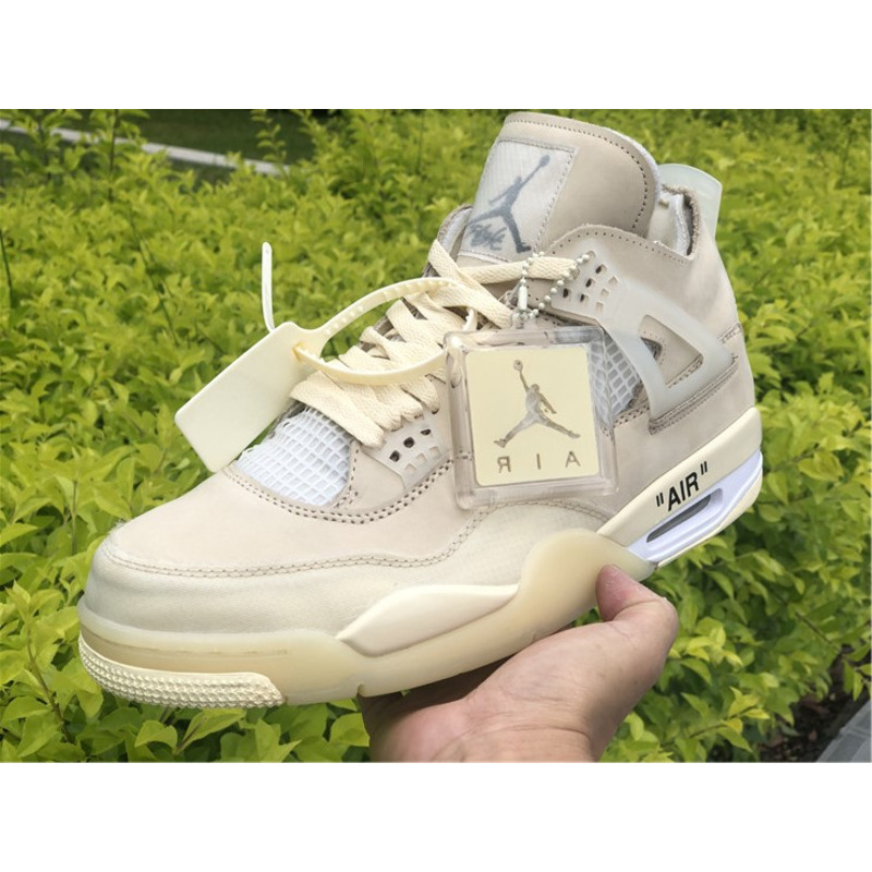 OFF White x Air Jordan 4 RETRO SP CV9388 100 Sneakers Men Women