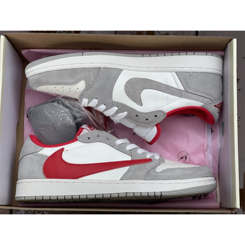 Air Jordan 1 low T S league grey red hook sneakers men women DC6991 016