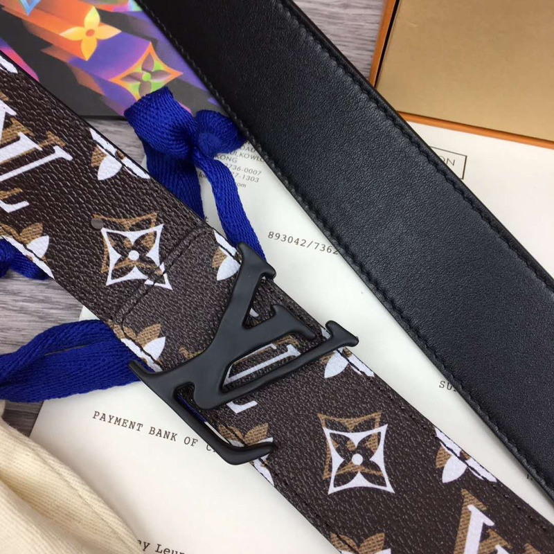 l**is V*t*n monogram belt (black buckle)