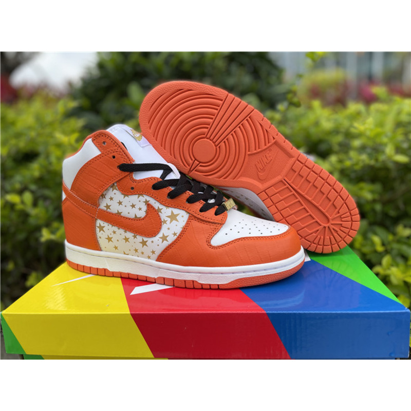 S*p*e x nike sb dunk high "stars orange" sneakers men women