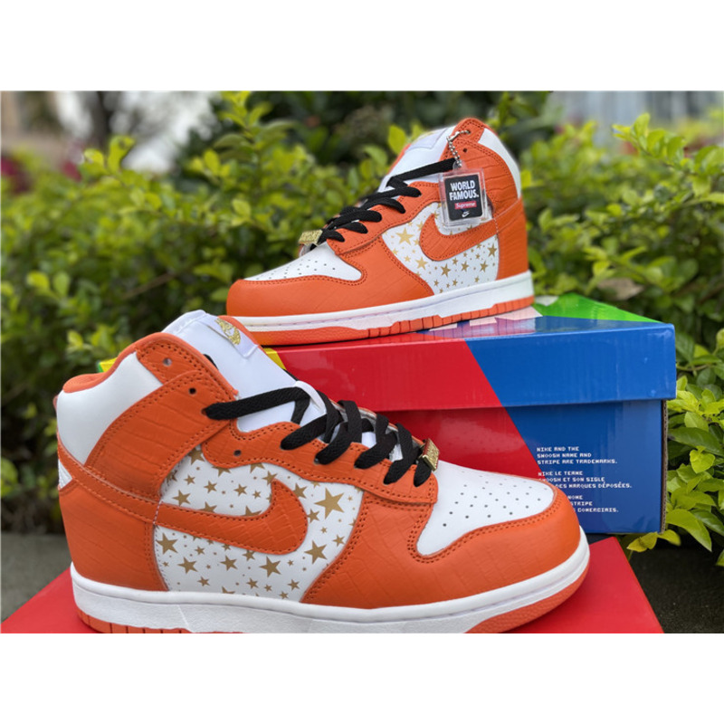 S*p*e x nike sb dunk high "stars orange" sneakers men women