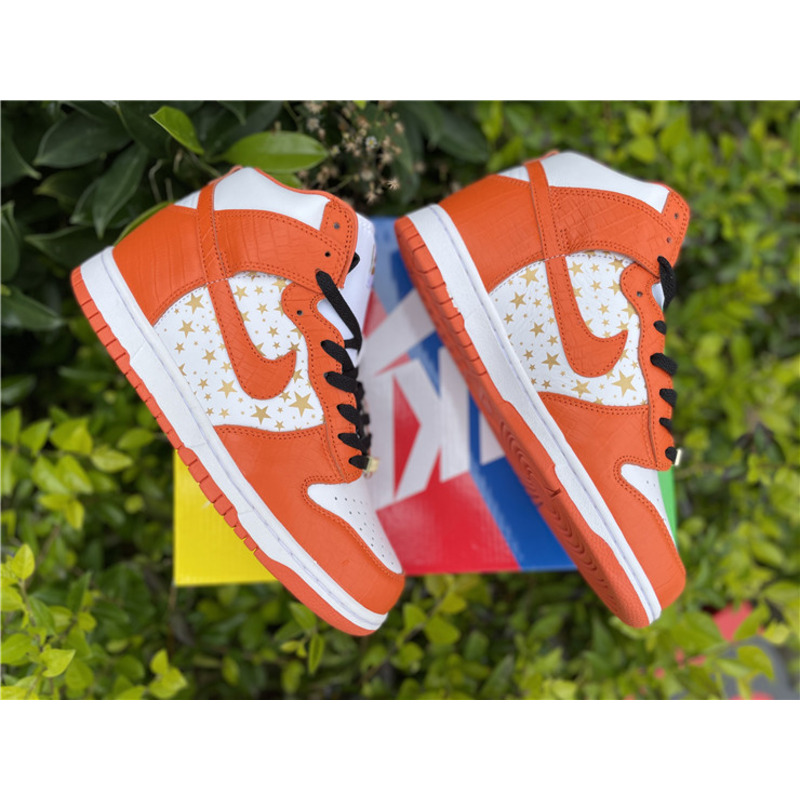 S*p*e x nike sb dunk high "stars orange" sneakers men women