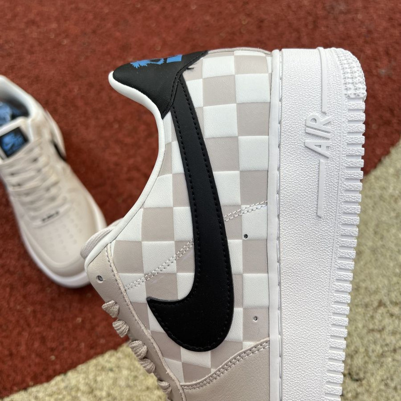Nike Air Force 1 Beige Plaid DC8877 200 Sneakers Men Women