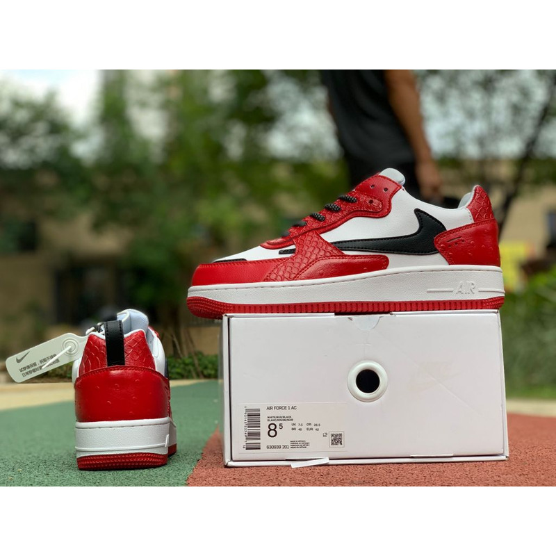 Nike Air Force 1 White Red 630939 201 Sneakers Men Women