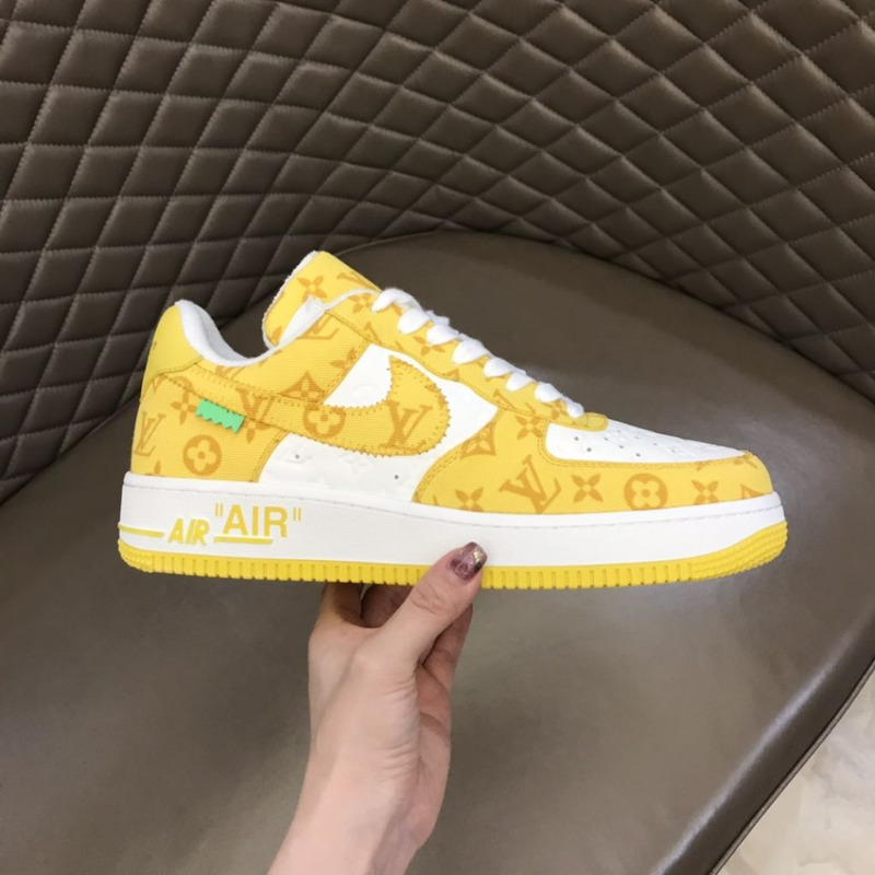 l**is V*t*n x nike air force 1 yellow sneakers