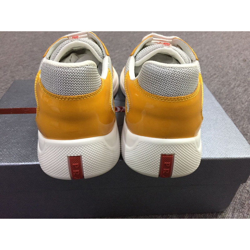 Pra*a americas cup patent leather and nylon sneakers